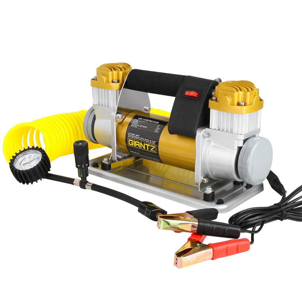 Giantz Tools > Air Compressor > Air Compressors Giantz Air Compressor 12V 4x4 Tyre 200L/MIN Deflator Inflator Car Truck Portable