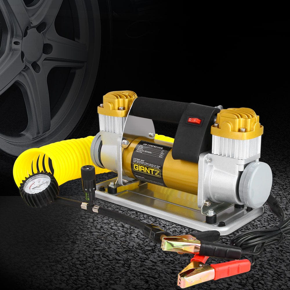 Giantz Tools > Air Compressor > Air Compressors Giantz Air Compressor 12V 4x4 Tyre 200L/MIN Deflator Inflator Car Truck Portable