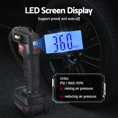 Giantz Tools > Air Compressor > Air Compressors Giantz Cordless Tyre Inflator Portable Air Compressor Pump 20V 120PSI Digital LED
