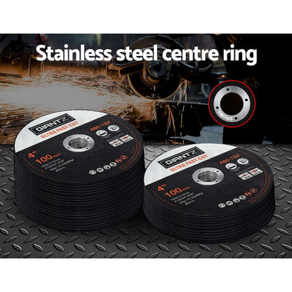 Giantz Tools > Industrial Tools > Saw Accessories Giantz 100-Piece Cutting Discs 4" 100mm,Giantz 100pcs 4" Cutting Discs 100mm Angle Grinder Thin Cut Off Wheel for Metal