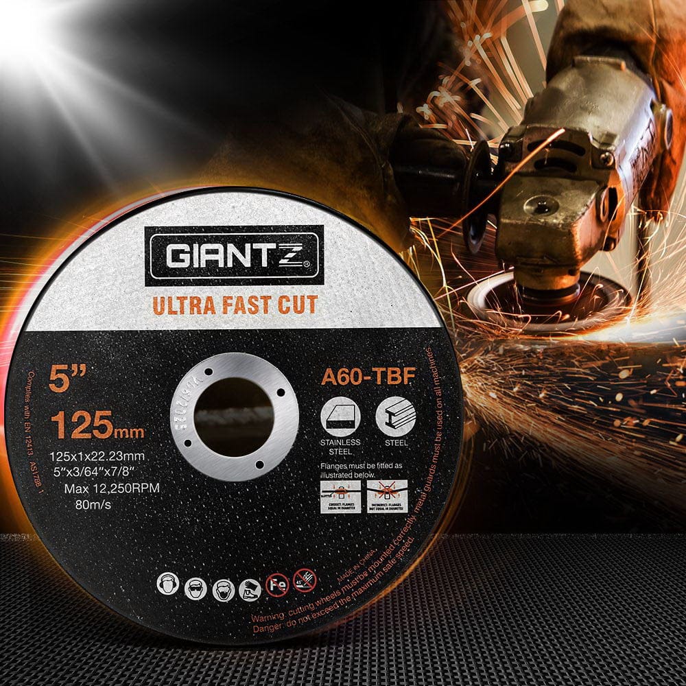 Giantz Tools > Industrial Tools > Saw Accessories Giantz 50-Piece Cutting Discs 5" 125mm Angle Grinder Thin Cut Off Wheel Metal