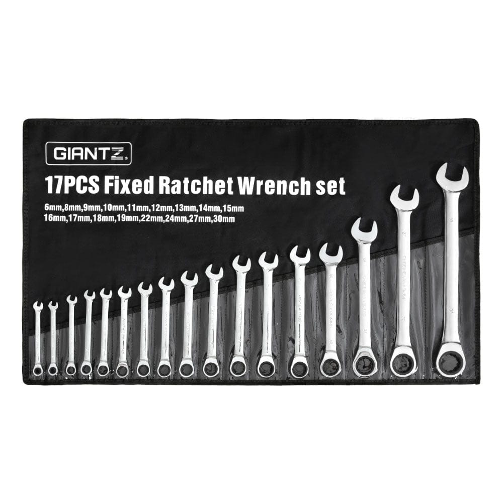 Giantz Tools > Other Tools > Hand Tools Giantz 17pcs Ratchet Spanner Set Metric 6MM-30MM