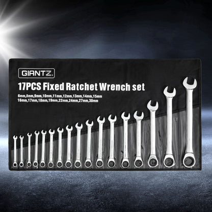 Giantz Tools > Other Tools > Hand Tools Giantz 17pcs Ratchet Spanner Set Metric 6MM-30MM