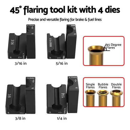 Giantz Tools > Other Tools > Hand Tools Giantz 45° Brake Line Flaring Tool Kit for 3/16"-3/8" Tubing with Cutter