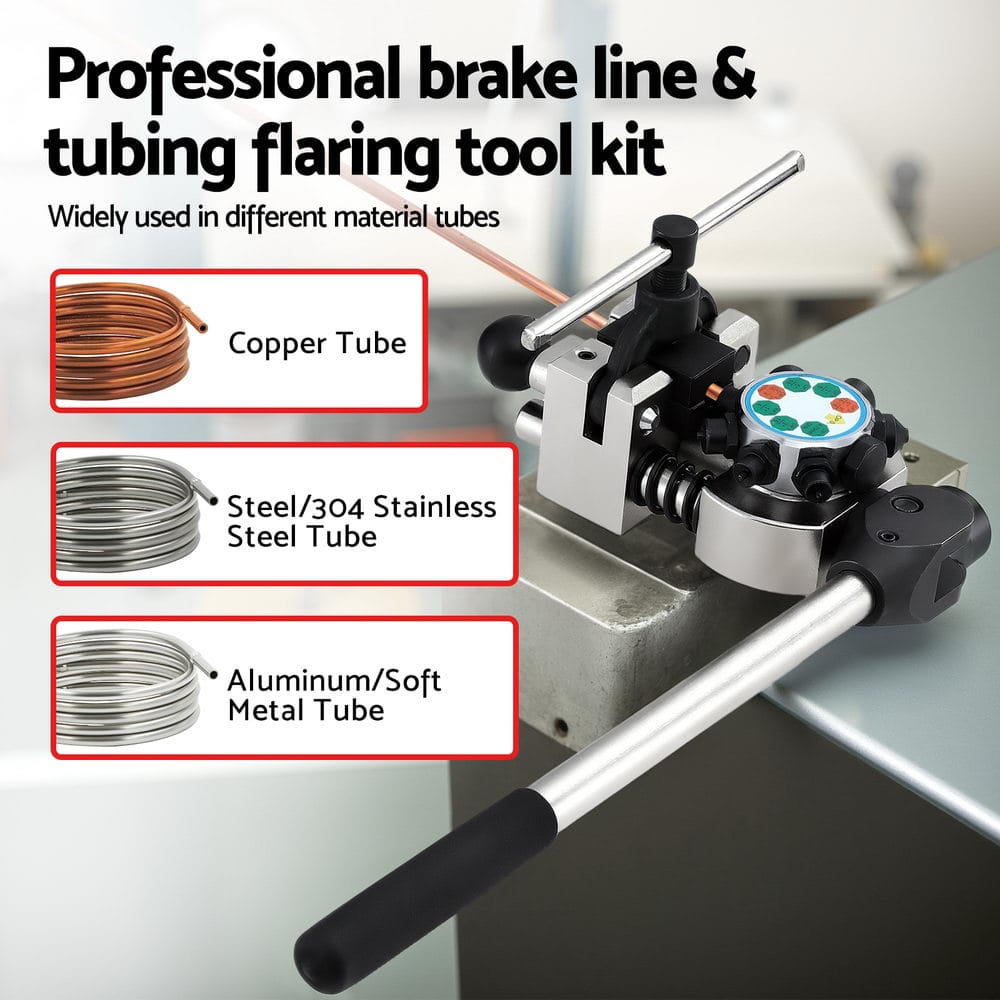 Giantz Tools > Other Tools > Hand Tools Giantz 45° Brake Line Flaring Tool Kit for 3/16"-3/8" Tubing with Cutter