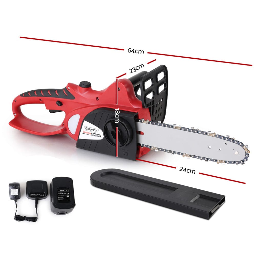 Giantz Tools > Power Tools > Chainsaws Giantz Chainsaw 10" 20V Cordless Saw Electric Battery Rechargeable,Giantz Chainsaw Electric Cordless 20V 10" Saw Wood Cutter Pruner Li-lon Battery