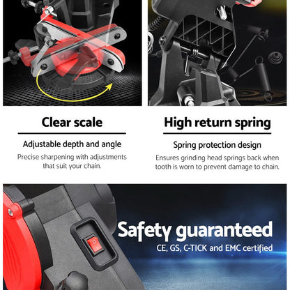 Giantz Tools > Power Tools > Chainsaws Giantz Chainsaw Sharpener Electric Chain Blade Sharpening Tool Grinder