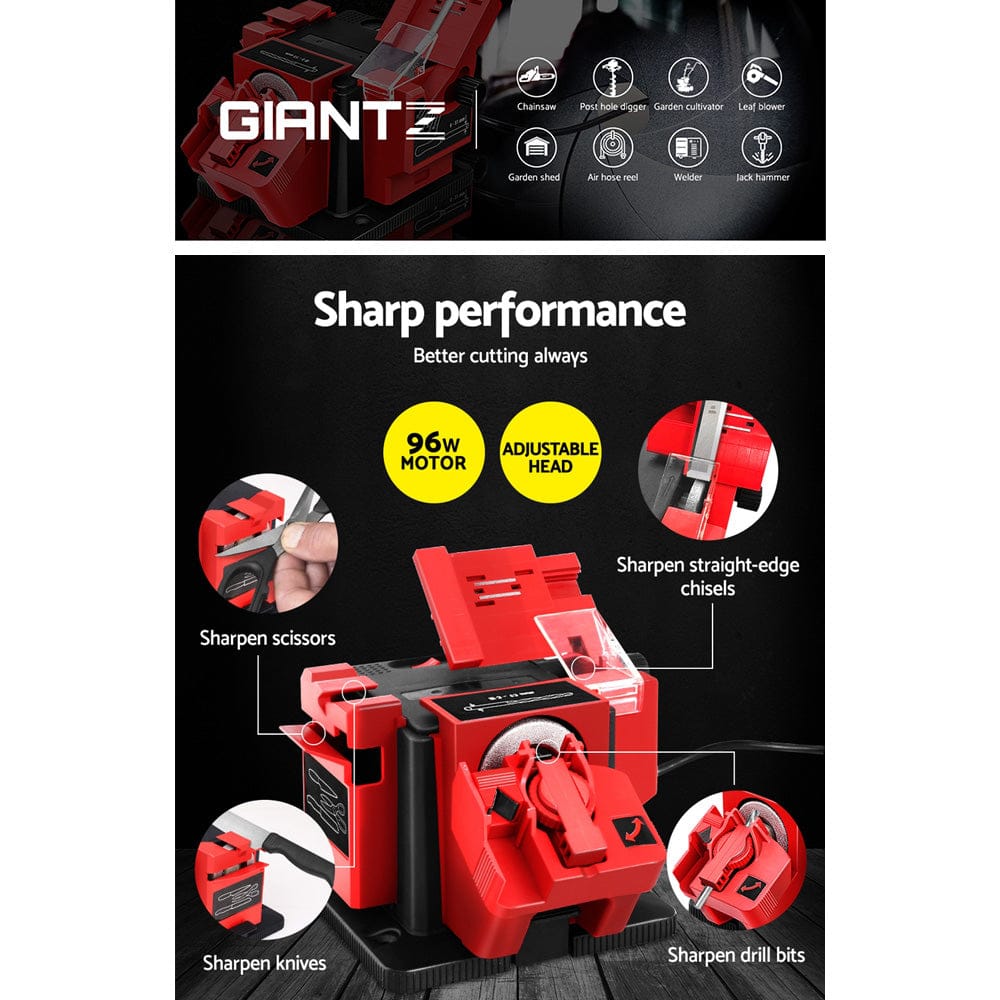 Giantz Tools > Power Tools > Chainsaws Giantz Tool Sharpener 96W Electric Drill Bit Knife Scissor Chisel Planer Grinder