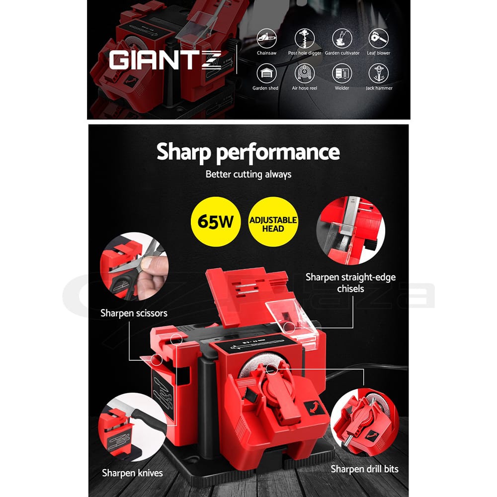 Giantz Tools > Power Tools > Chainsaws Giantz Tool Sharpener Electric Drill Bit Knife Scissor Chisel Planer Grinder