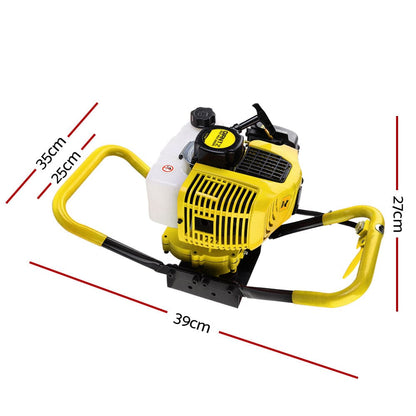 Giantz Tools > Power Tools > Outdoor Power Equipment Giantz 80CC Post Hole Digger Motor Only Petrol Engine Yellow