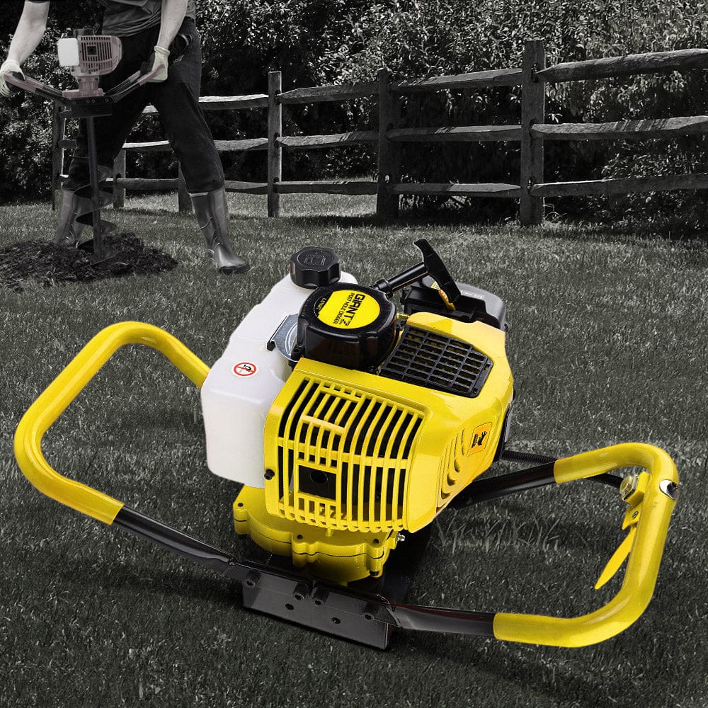 Giantz Tools > Power Tools > Outdoor Power Equipment Giantz 80CC Post Hole Digger Motor Only Petrol Engine Yellow