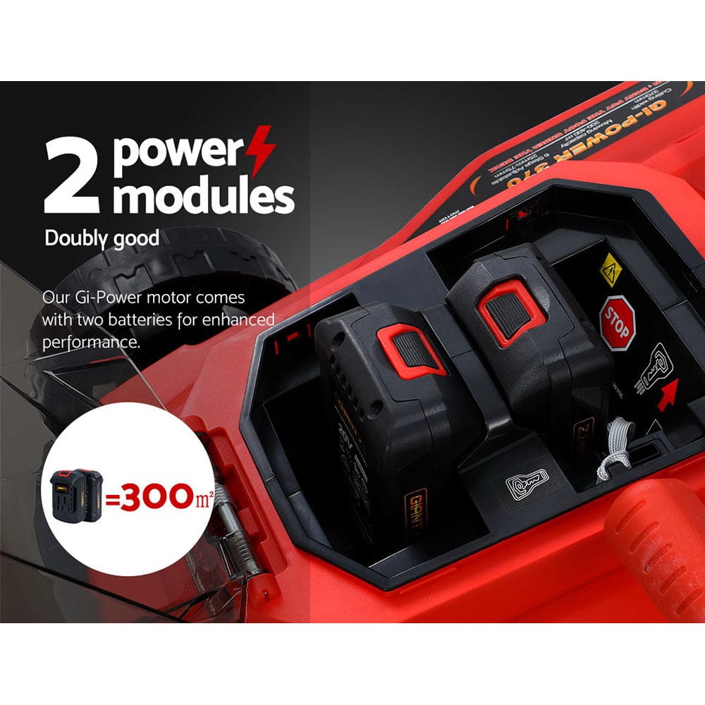 Giantz Tools > Power Tools > Outdoor Power Equipment Giantz Lawn Mower 40V Battery Only Cordless 20V x2 Fits LI37