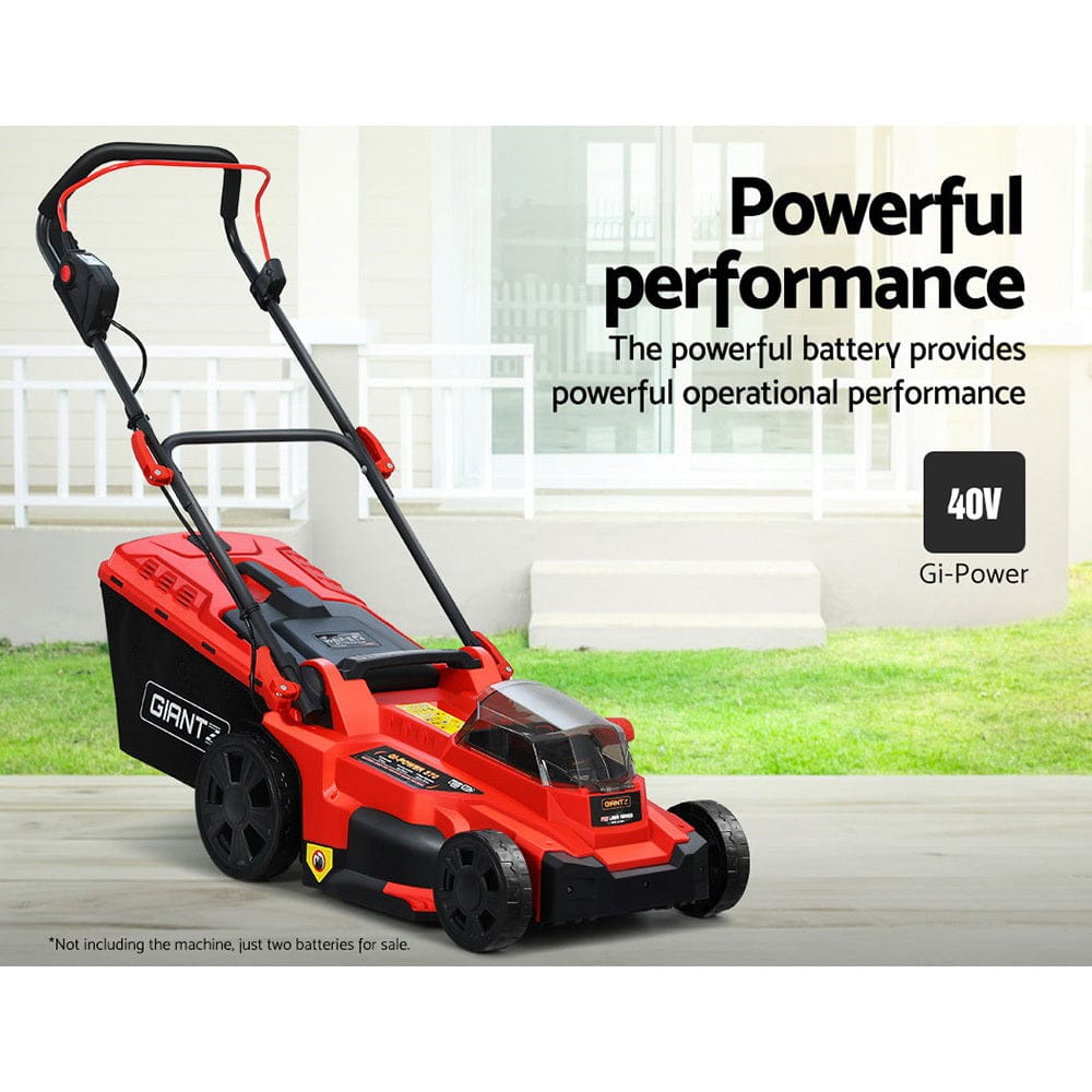 Giantz Tools > Power Tools > Outdoor Power Equipment Giantz Lawn Mower 80V Battery Only Cordless 40V x2 Fits LI37