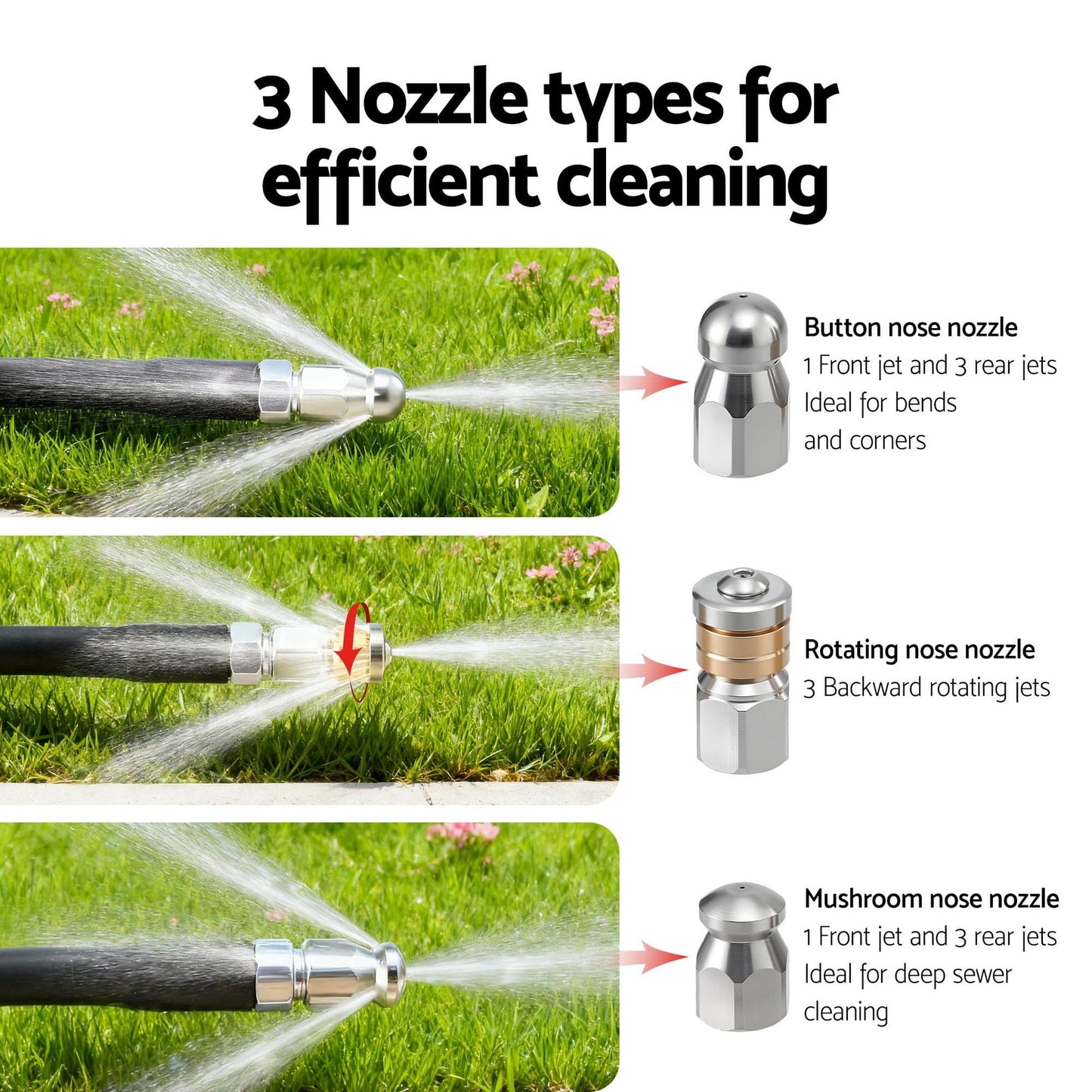 Giantz Tools > Power Tools > Outdoor Power Equipment Giantz Pressure Washer Hose 30M 5800PSI Power Replacement Extension 1/4'' Quick Connect