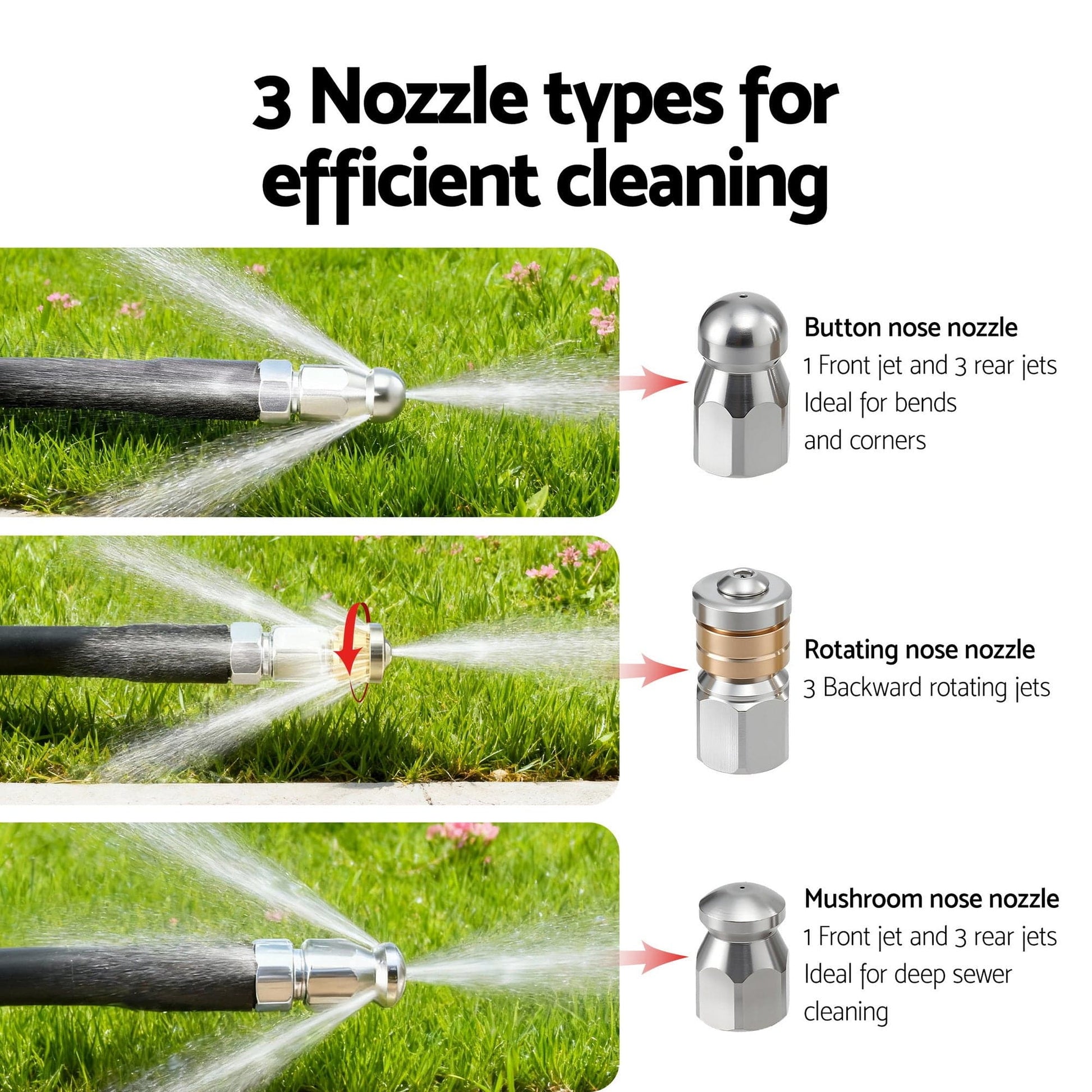 Giantz Tools > Power Tools > Outdoor Power Equipment Giantz Pressure Washer Hose 30M 5800PSI Power Replacement Extension 1/4'' Quick Connect