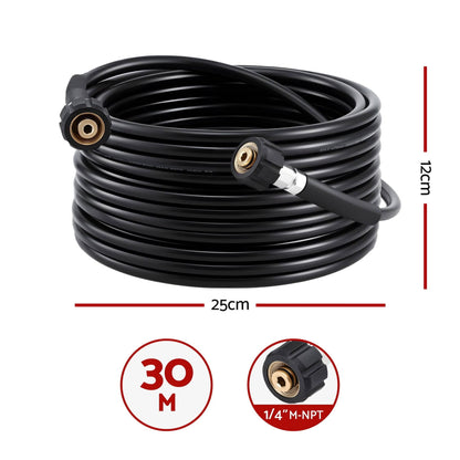 Giantz Tools > Power Tools > Outdoor Power Equipment Giantz Pressure Washer Hose 30M 5800PSI Power Replacement Extension 1/4'' Quick Connect