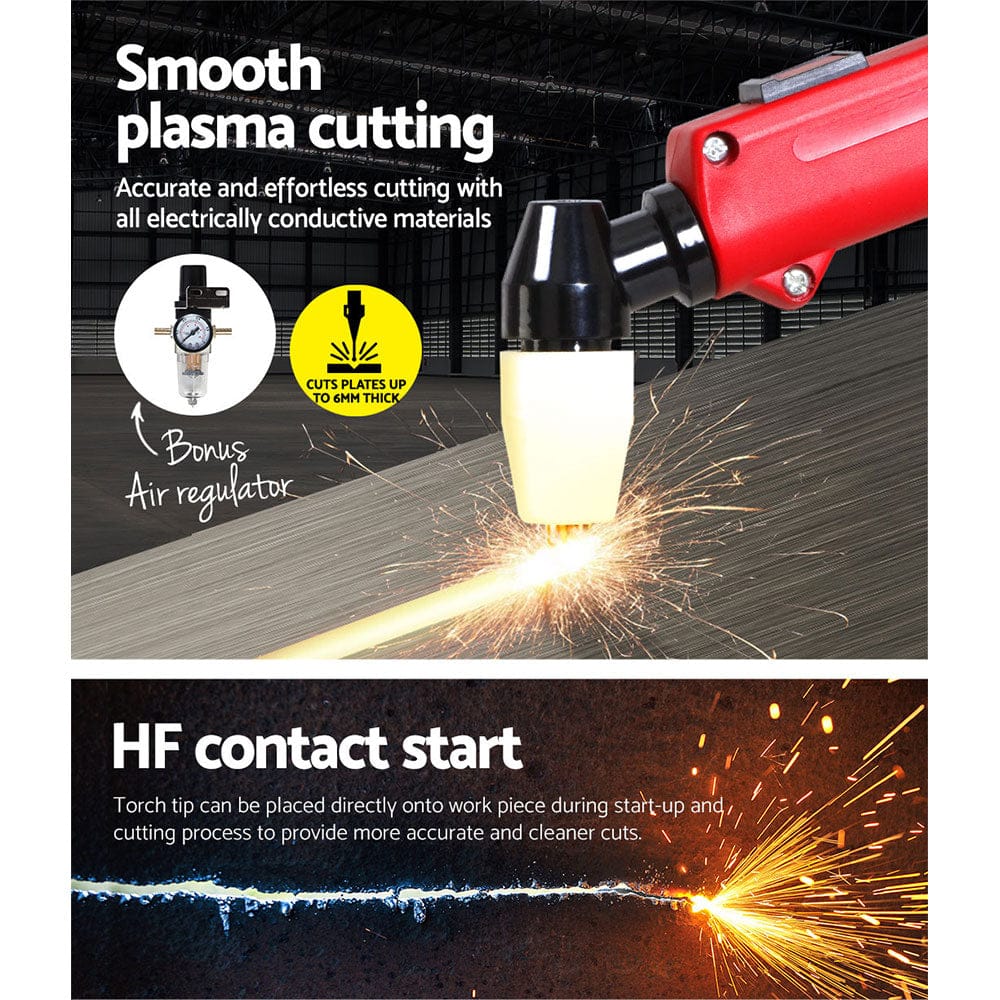 Giantz Tools > Power Tools > Welding Guns & Plasma Cutters Giantz 140Amp Inverter Welder Plasma Cutter Gas DC iGBT Portable Welding Machine