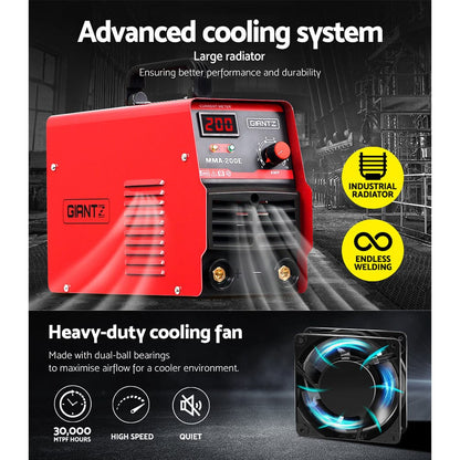 Giantz Tools > Power Tools > Welding Guns & Plasma Cutters Giantz 200 Amp Inverter Welder MMA ARC DC IGBT Welding Machine Stick Portable
