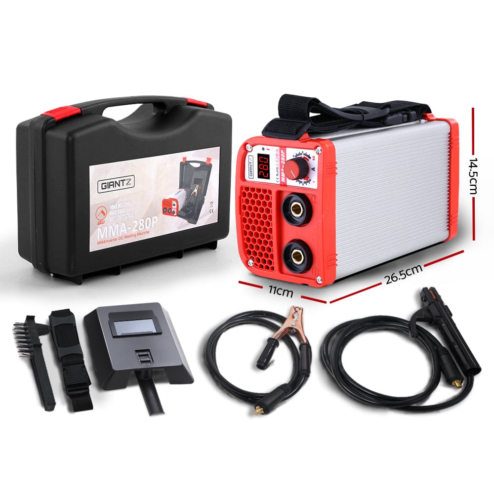 Giantz Tools > Power Tools > Welding Guns & Plasma Cutters Giantz 280 Amp Inverter Welder DC MMA ARC IGBT Stick Portable Welding Machine