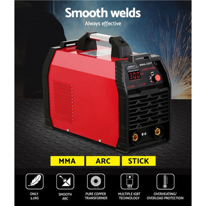 Giantz Tools > Power Tools > Welding Guns & Plasma Cutters Giantz 300Amp Inverter Welder MMA ARC iGBT DC Gas Welding Machine Stick Portable