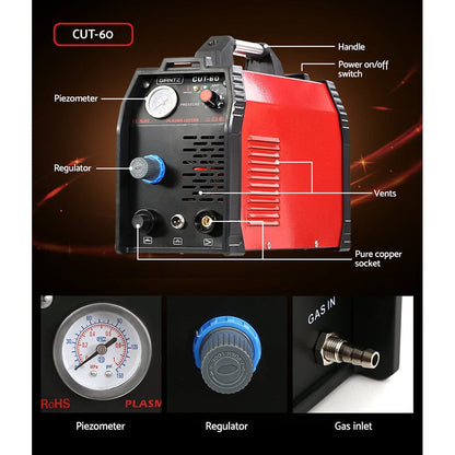 Giantz Tools > Power Tools > Welding Guns & Plasma Cutters Giantz 60 Amp Inverter Welder Cutter Gas DC iGBT Welding Machine Portable