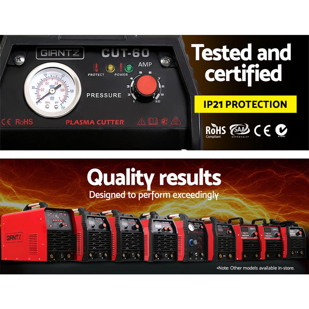 Giantz Tools > Power Tools > Welding Guns & Plasma Cutters Giantz 60 Amp Inverter Welder Cutter Gas DC iGBT Welding Machine Portable