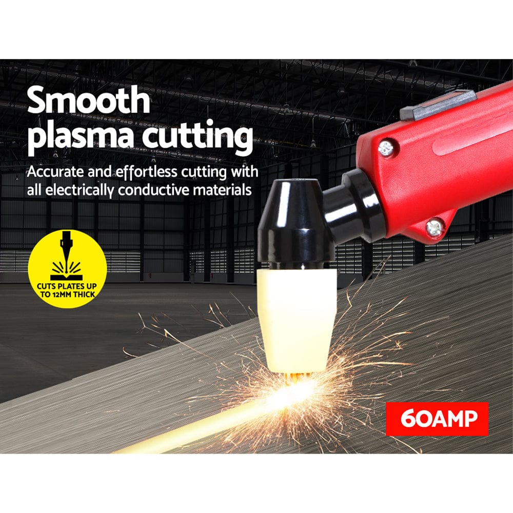 Giantz Tools > Power Tools > Welding Guns & Plasma Cutters Giantz 60 Amp Inverter Welder Cutter Gas DC iGBT Welding Machine Portable