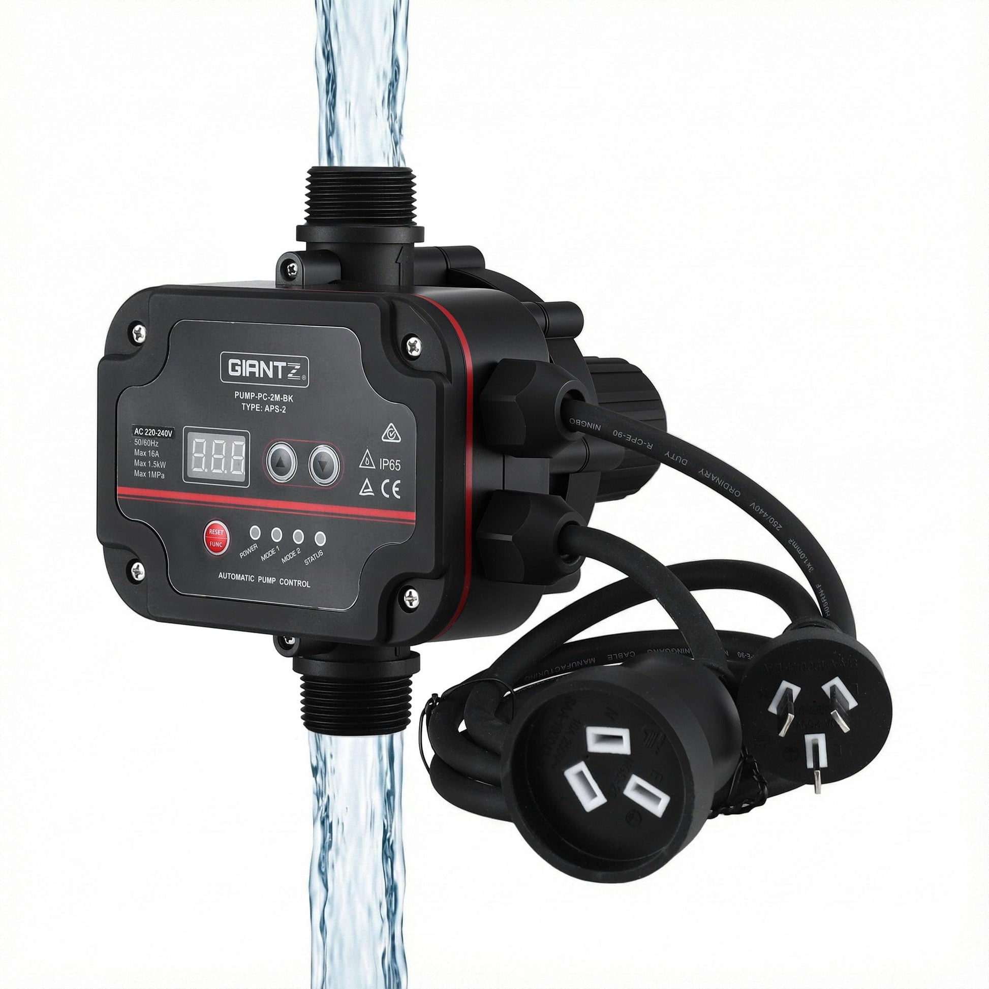 Giantz Tools > Pumps > Irrigation Pumps GIANTZ Digital Water Pump Controller 16A 1.5kW Max High Power Pressure Switch Adjustable 10Bar IP65