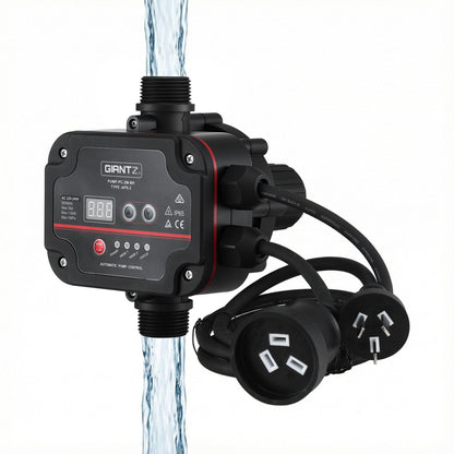 Giantz Tools > Pumps > Irrigation Pumps GIANTZ Digital Water Pump Controller 16A 1.5kW Max High Power Pressure Switch Adjustable 10Bar IP65