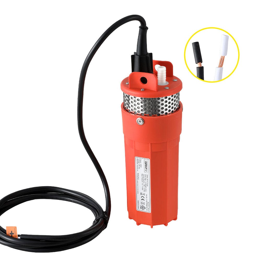 Giantz Tools > Pumps > Irrigation Pumps Giantz Submersible Solar Water Pump 24V 70M Head Deep Well Bore Self-priming