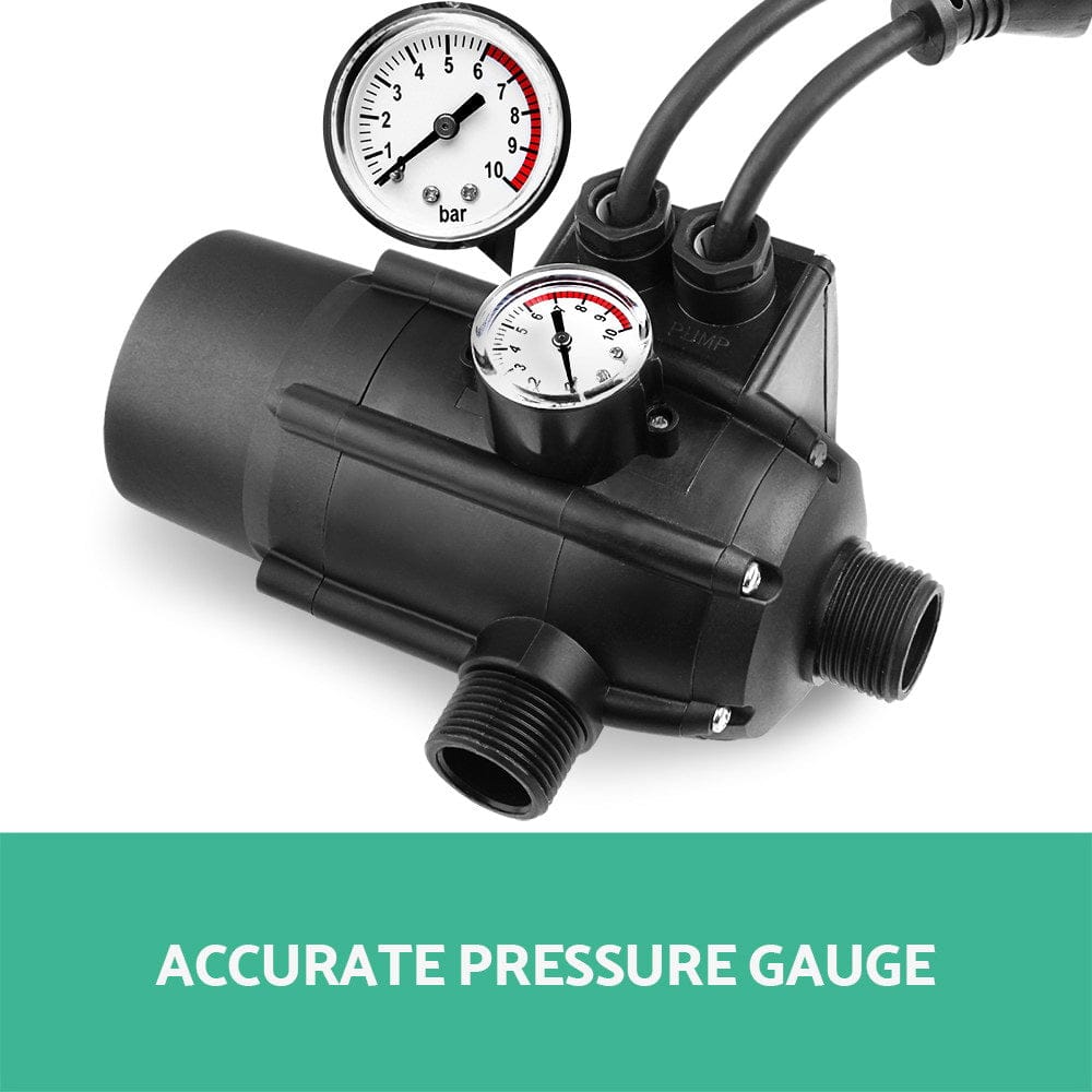 Giantz Tools > Pumps > Irrigation Pumps Giantz Water Pressure Pump Controller Auto Switch Control Electric Electronic Black