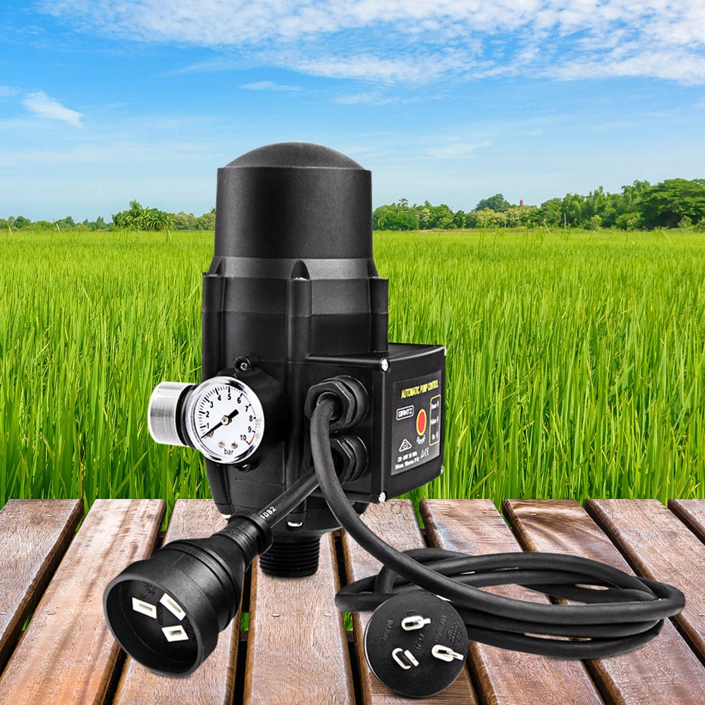Giantz Tools > Pumps > Irrigation Pumps Giantz Water Pressure Pump Controller Auto Switch Control Electric Electronic Black