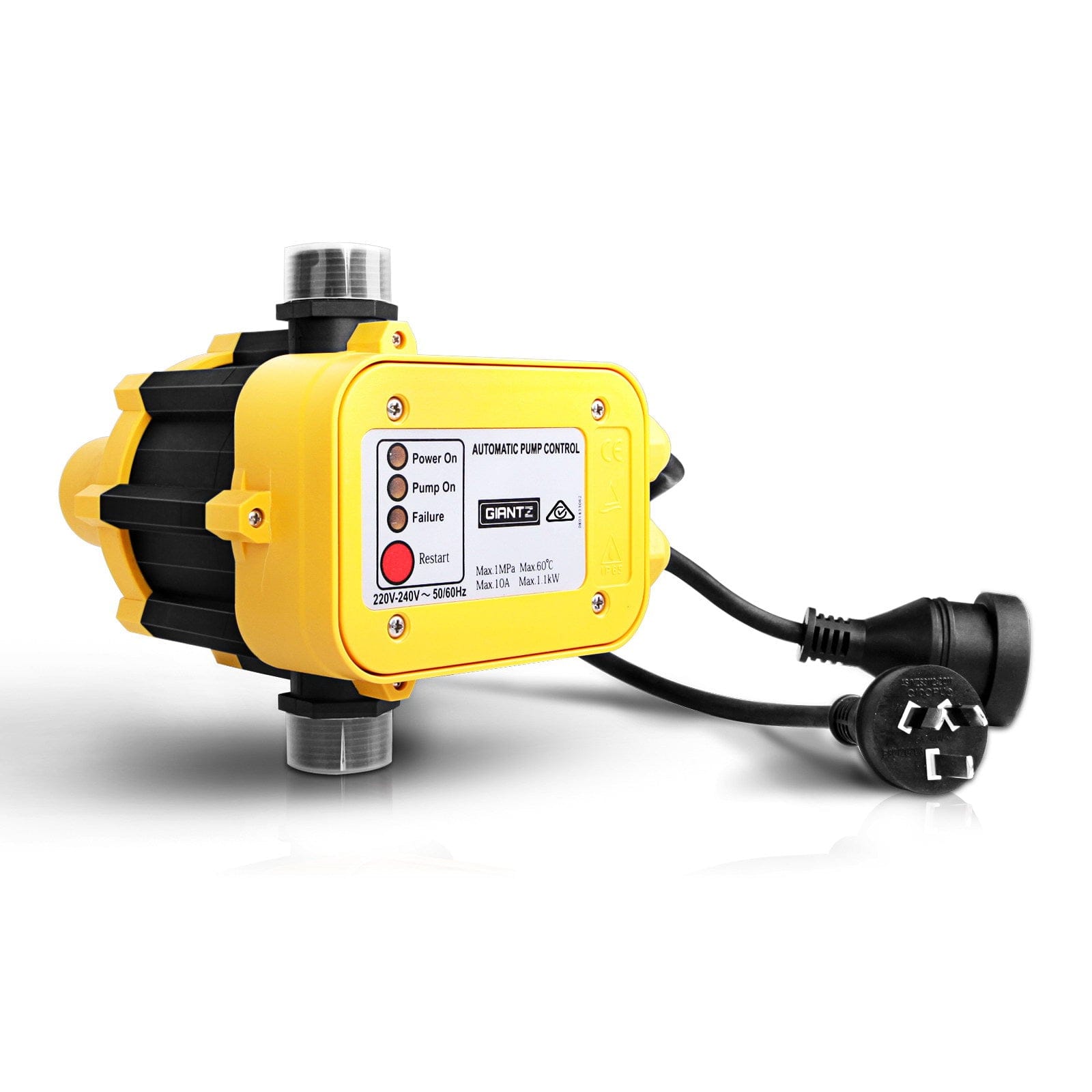 Giantz Tools > Pumps > Irrigation Pumps Giantz Water Pressure Pump Controller Auto Switch Control Electric Electronic Yellow