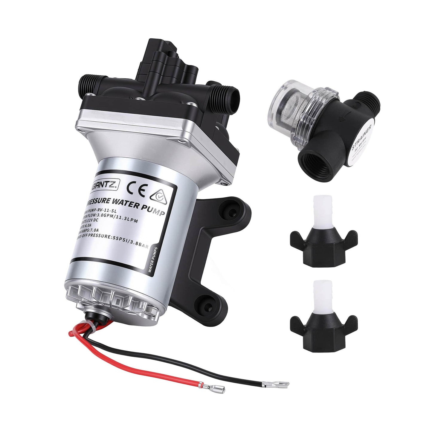 Giantz Tools > Pumps > Pool Pumps Giantz 12V Water Pump High Pressure Fast Self Priming 11.3L with Auto Switch for RV Caravan Boat