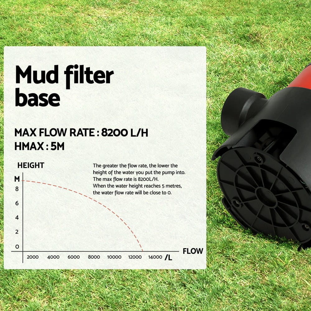 Giantz Tools > Pumps > Sewage Pumps Giantz Garden Submersible Pump 400W Dirty Water Bore Tank Well Steel Sewerage