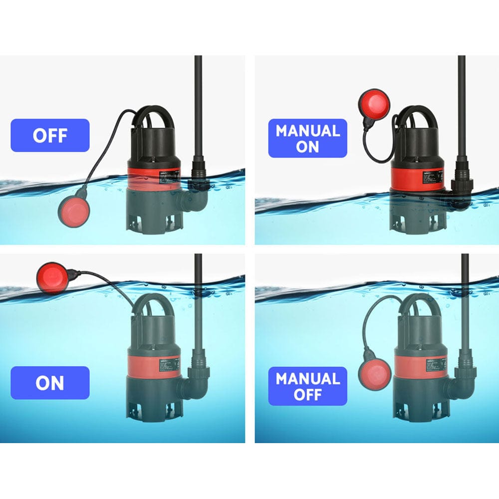 Giantz Tools > Pumps > Sewage Pumps Giantz Garden Submersible Pump 550W Dirty Water Bore Tank Well Steel Sewerage