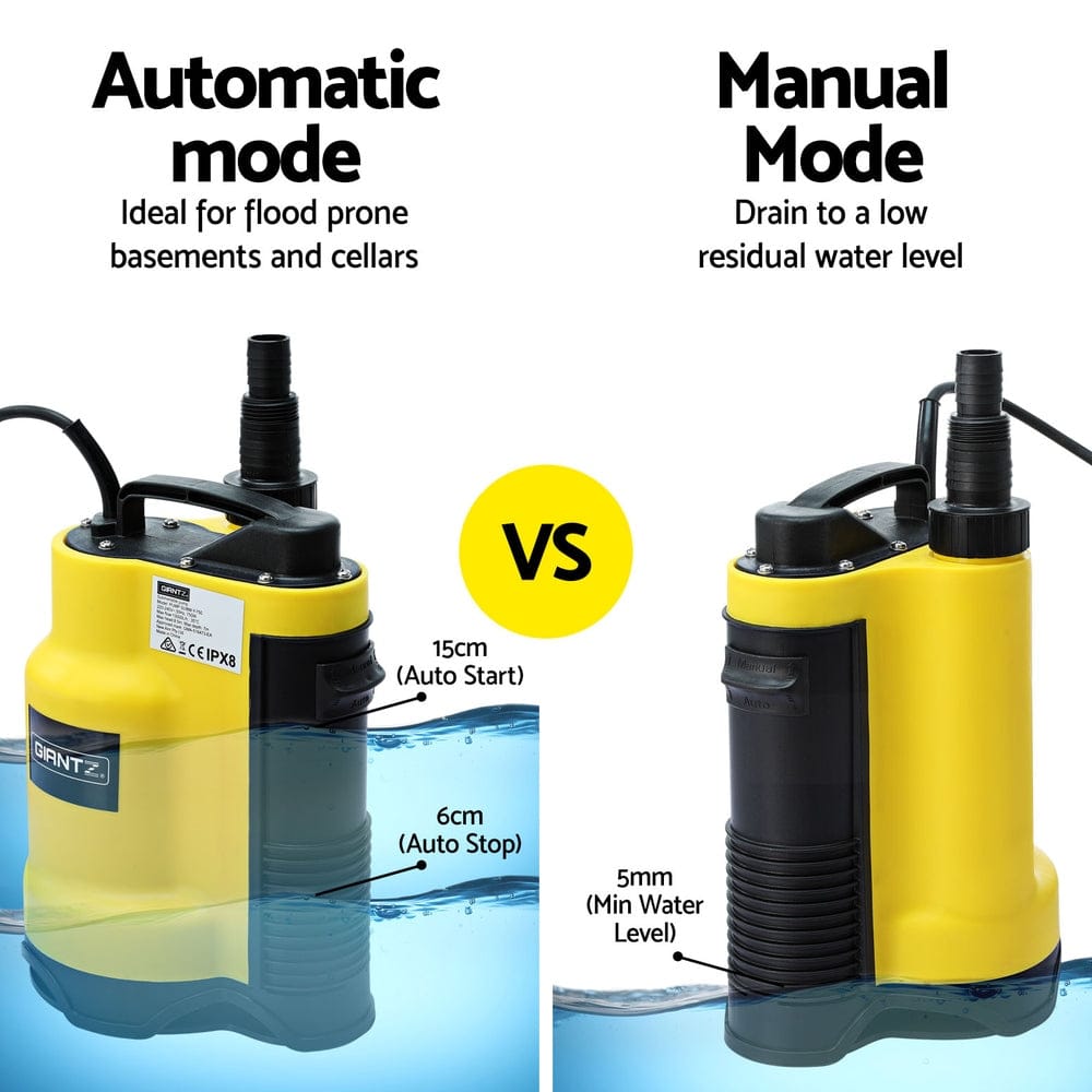 Giantz Tools > Pumps > Sewage Pumps Giantz Garden Water Submersible Pump 400W Dirty Bore Sewerage Tank Well Steel