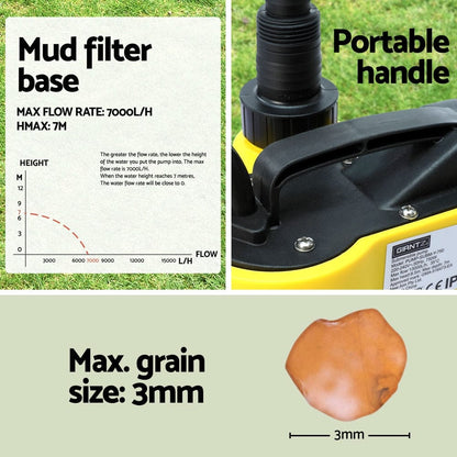 Giantz Tools > Pumps > Sewage Pumps Giantz Garden Water Submersible Pump 400W Dirty Bore Sewerage Tank Well Steel