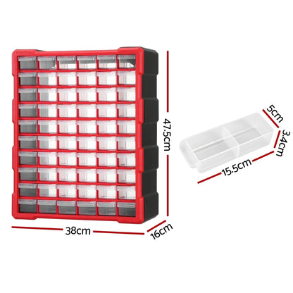 Giantz Tools > Tools Storage > Tool Boxes Giantz 60-Drawer Tool Storage Cabinet, Anti-Drop Hardware Organizer Storage Box