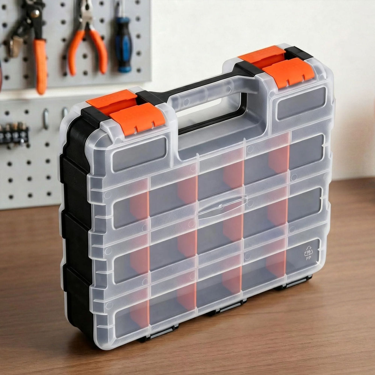 Giantz Tools > Tools Storage > Tool Boxes Giantz Double Sided Tool Box Organizer with 34 Compartment Small Parts Storage