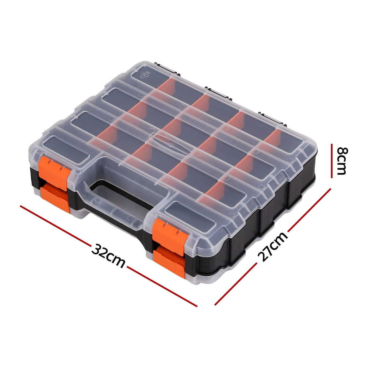 Giantz Tools > Tools Storage > Tool Boxes Giantz Double Sided Tool Box Organizer with 34 Compartment Small Parts Storage