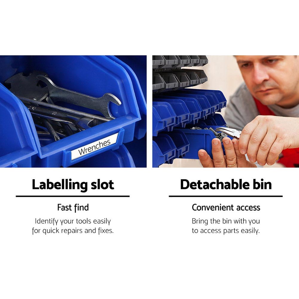 Giantz Tools > Tools Storage > Wall Storage Racks Giantz 30 Storage Bin Rack Wall Mounted