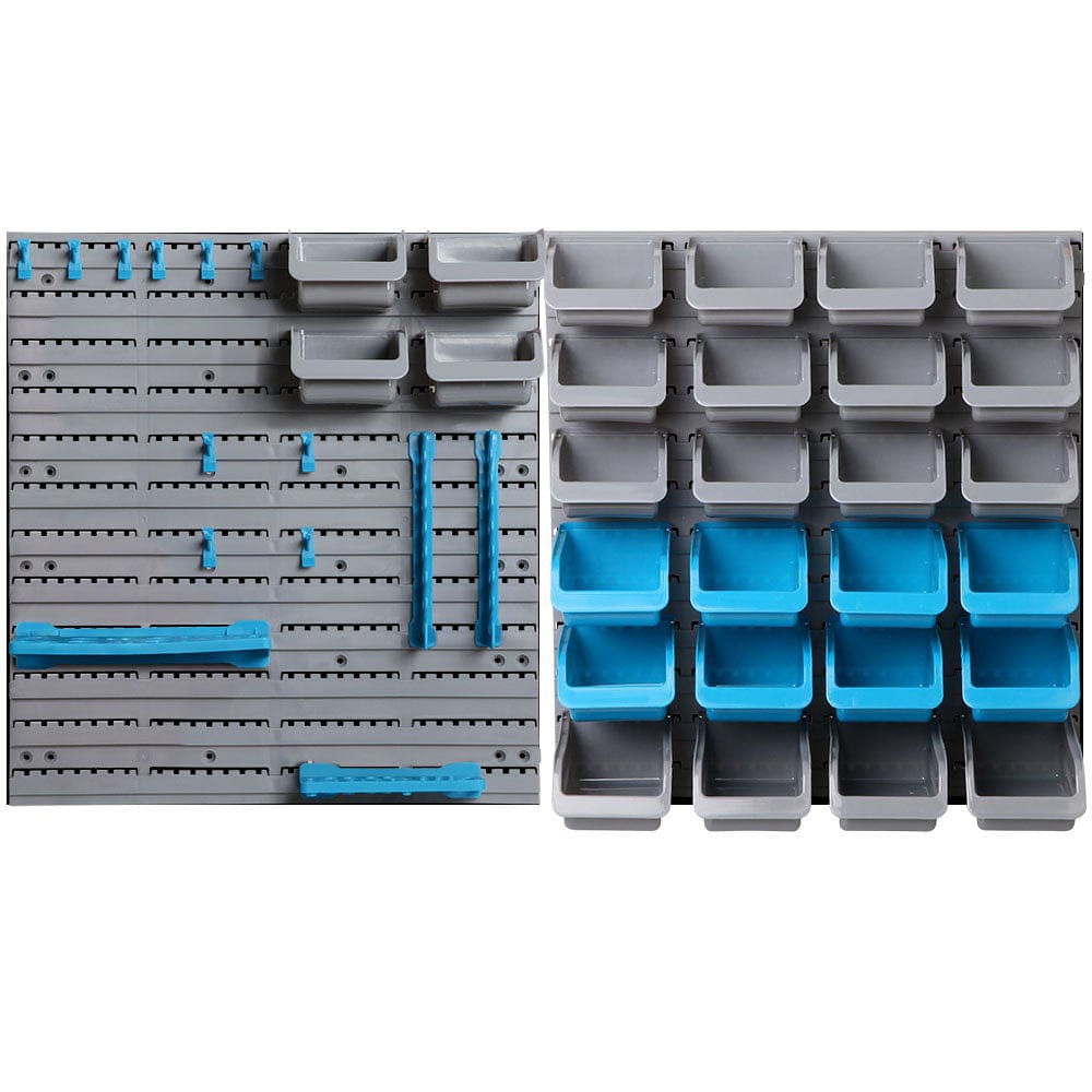 Giantz Tools > Tools Storage > Wall Storage Racks Giantz 44 Storage Bin Rack Wall Mounted Peg Board