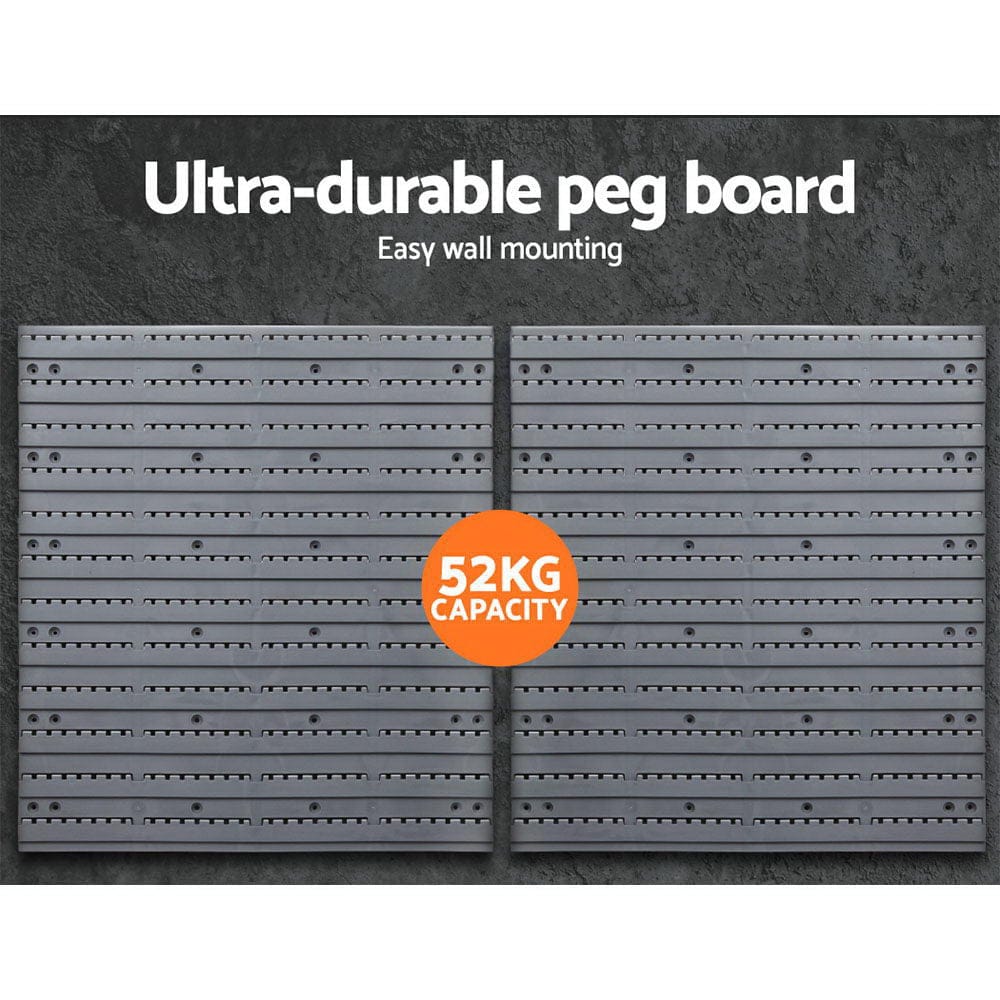 Giantz Tools > Tools Storage > Wall Storage Racks Giantz 44 Storage Bin Rack Wall Mounted Peg Board