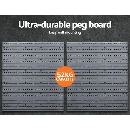 Giantz Tools > Tools Storage > Wall Storage Racks Giantz 44 Storage Bin Rack Wall Mounted Peg Board