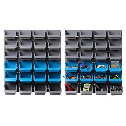 Giantz Tools > Tools Storage > Wall Storage Racks Giantz 48 Storage Bin Rack Wall Mounted Steel Board