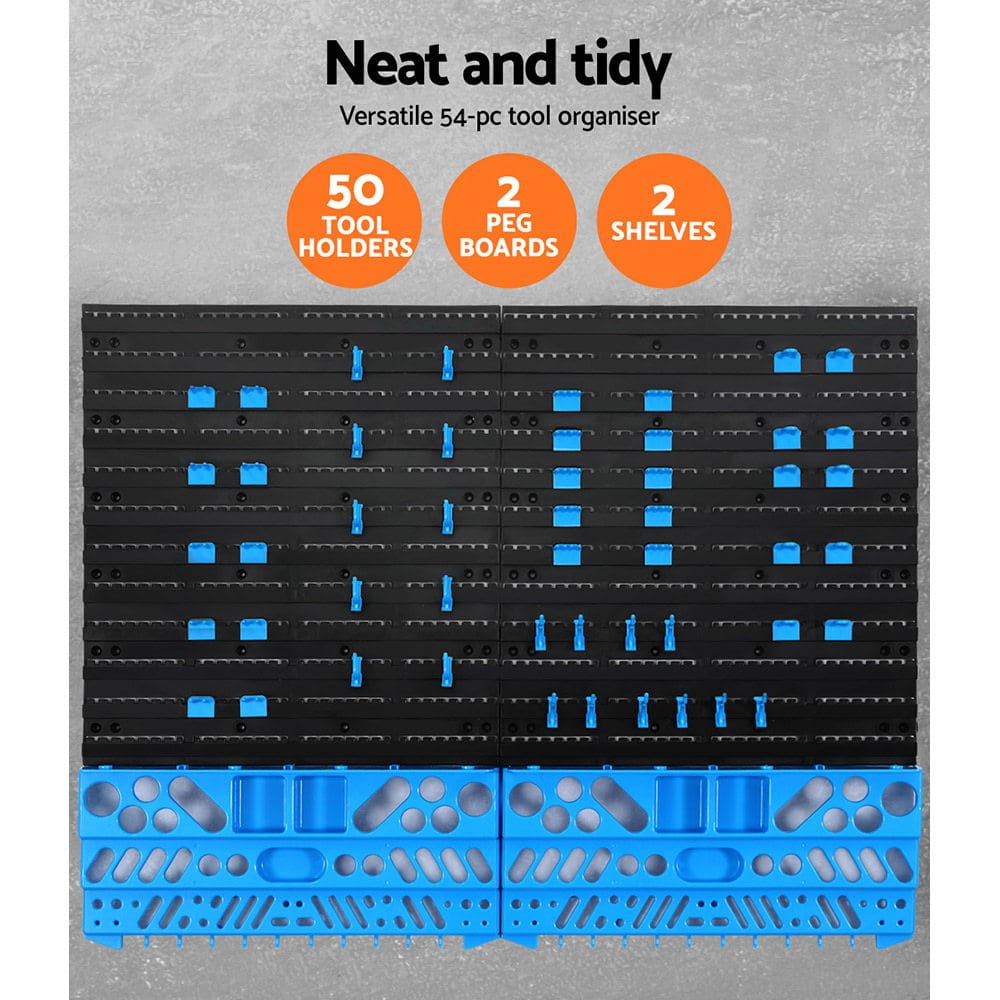 Giantz Tools > Tools Storage > Wall Storage Racks Giantz 54 Storage Bin Rack Wall Mounted Tools