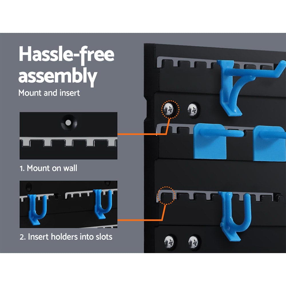 Giantz Tools > Tools Storage > Wall Storage Racks Giantz 54 Storage Bin Rack Wall Mounted Tools