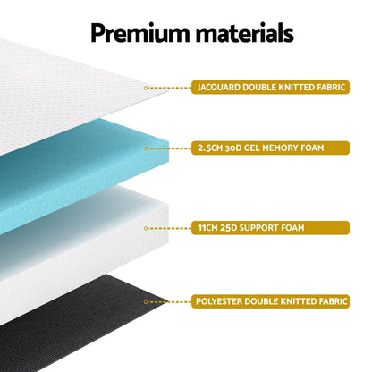 Giselle Baby & Kids > Kid's Furniture > Kid's Beds & Bed Frames 13cm Giselle Baby Cot Mattress Gel Foam