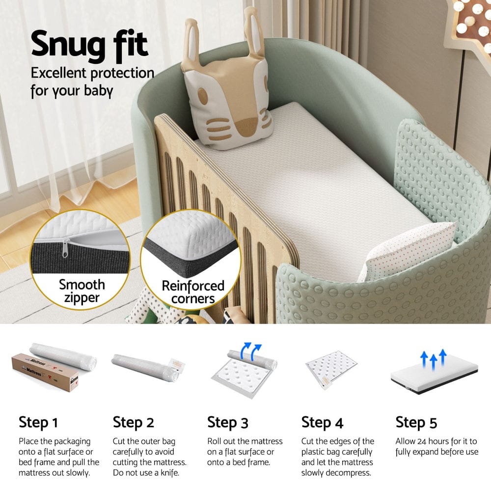 Giselle Baby & Kids > Kid's Furniture > Kid's Beds & Bed Frames 13cm Giselle Baby Cot Mattress Gel Foam